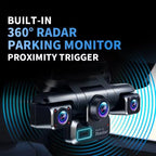 4K 360 Dash Cam 4 Channel GPS Night Vision WiFi Car Camera System