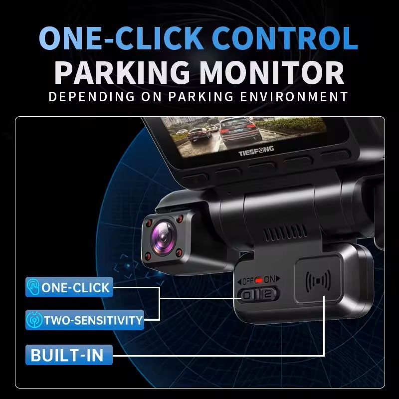 4K 360 Dash Cam 4 Channel GPS Night Vision WiFi Car Camera System