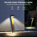 6 Pack Bright Solar Pathway Lights Auto On/Off Outdoor Landscape Set