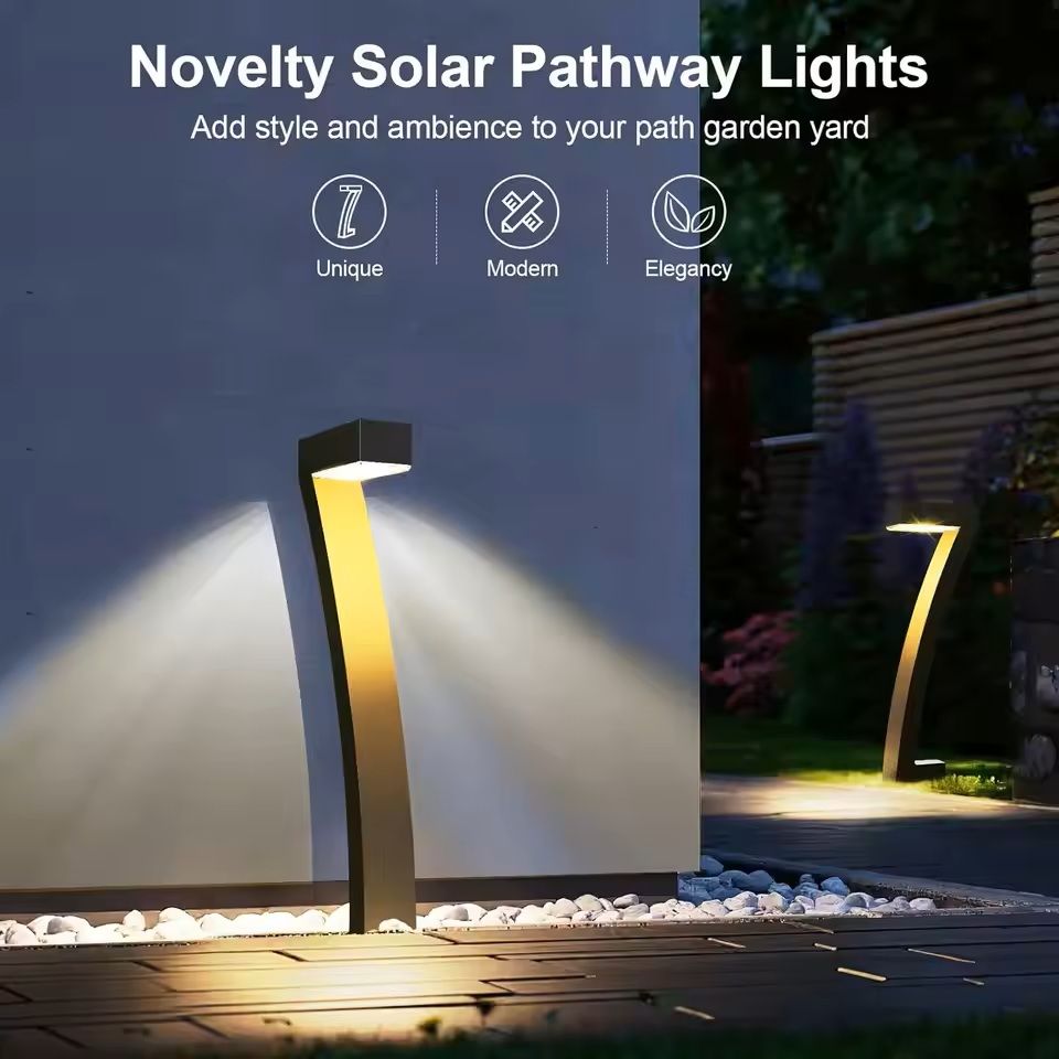 6 Pack Bright Solar Pathway Lights Auto On/Off Outdoor Landscape Set