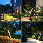 6 Pack Bright Solar Pathway Lights Auto On/Off Outdoor Landscape Set
