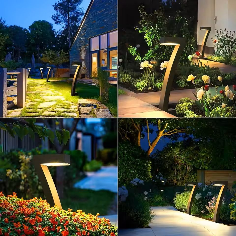 6 Pack Bright Solar Pathway Lights Auto On/Off Outdoor Landscape Set