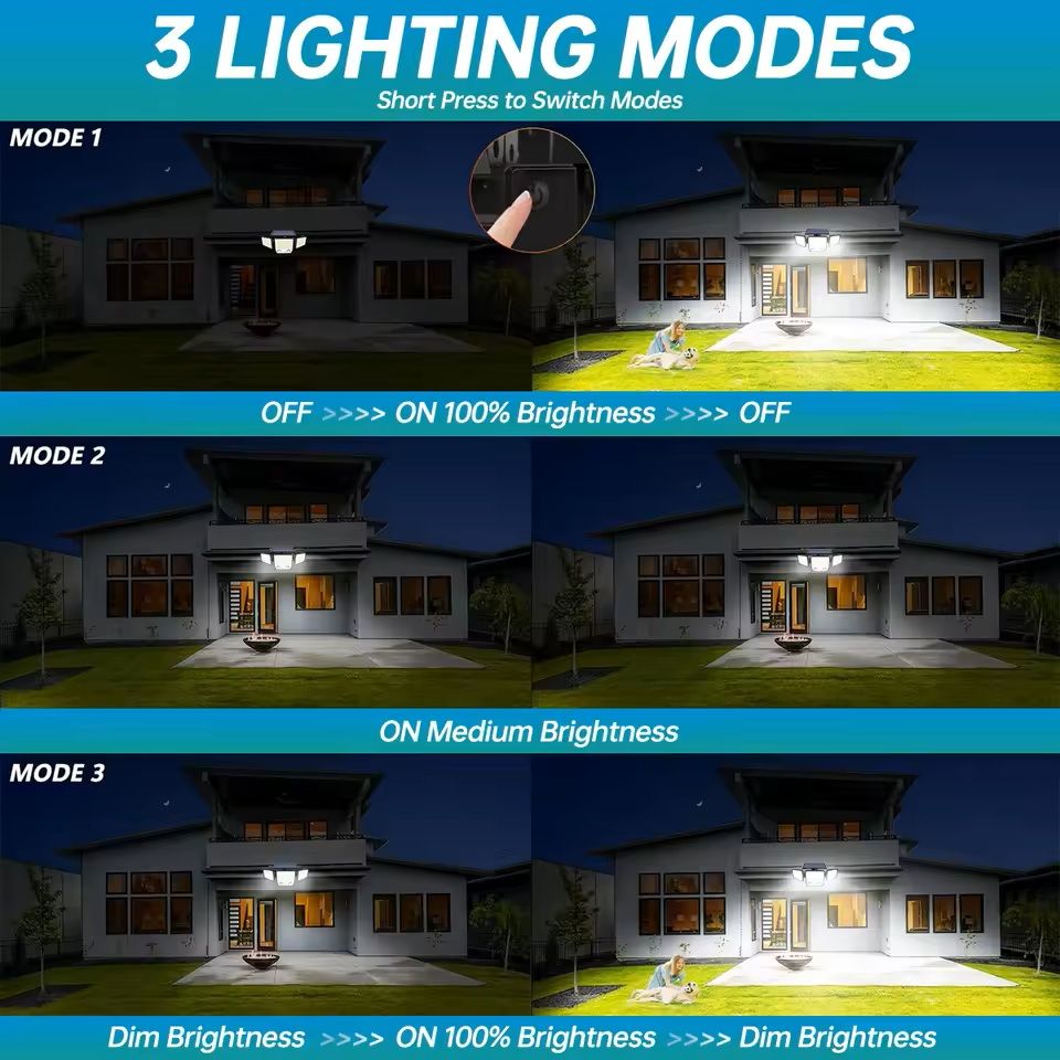 Solar Motion Sensor Outdoor Light with Adjustable Heads
