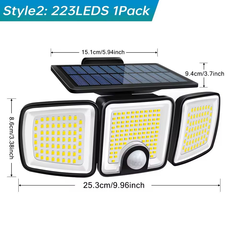 Solar Motion Sensor Outdoor Light with Adjustable Heads