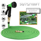Garden Water Hose Expandable – High Pressure PVC Reel with Double Metal Connector for Garden, Farm Irrigation & Car Wash