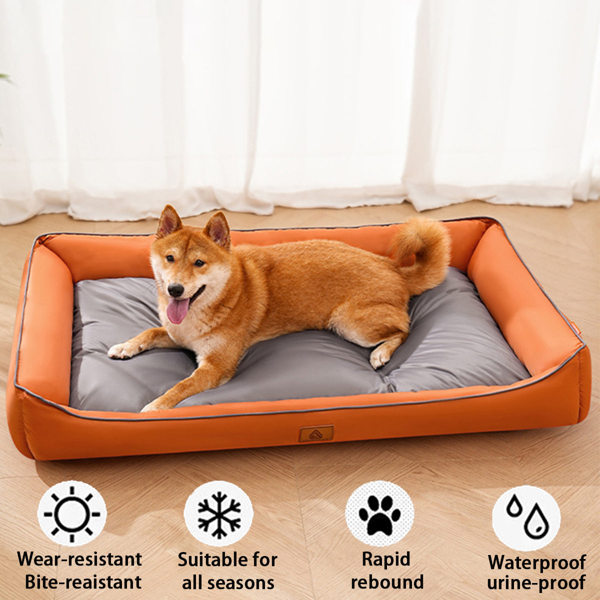 Soft Sleeping Pet Mat, Waterproof Dog Bed for Big Dogs & Cats, Summer Cooling Breathable Design with Non-Slip Bottom