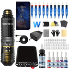 Poseidon Wireless Tattoo Pen Kit Complete Beginner Tattoo Machine Set