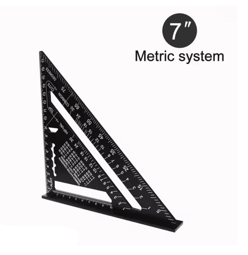 PrecisionCarp 7 Inch Triangle Ruler Speed Square Aluminum Alloy