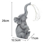 Solar Elephant String Lights Outdoor Garden Decor Solar Statue Sculptures