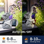 Solar Elephant String Lights Outdoor Garden Decor Solar Statue Sculptures