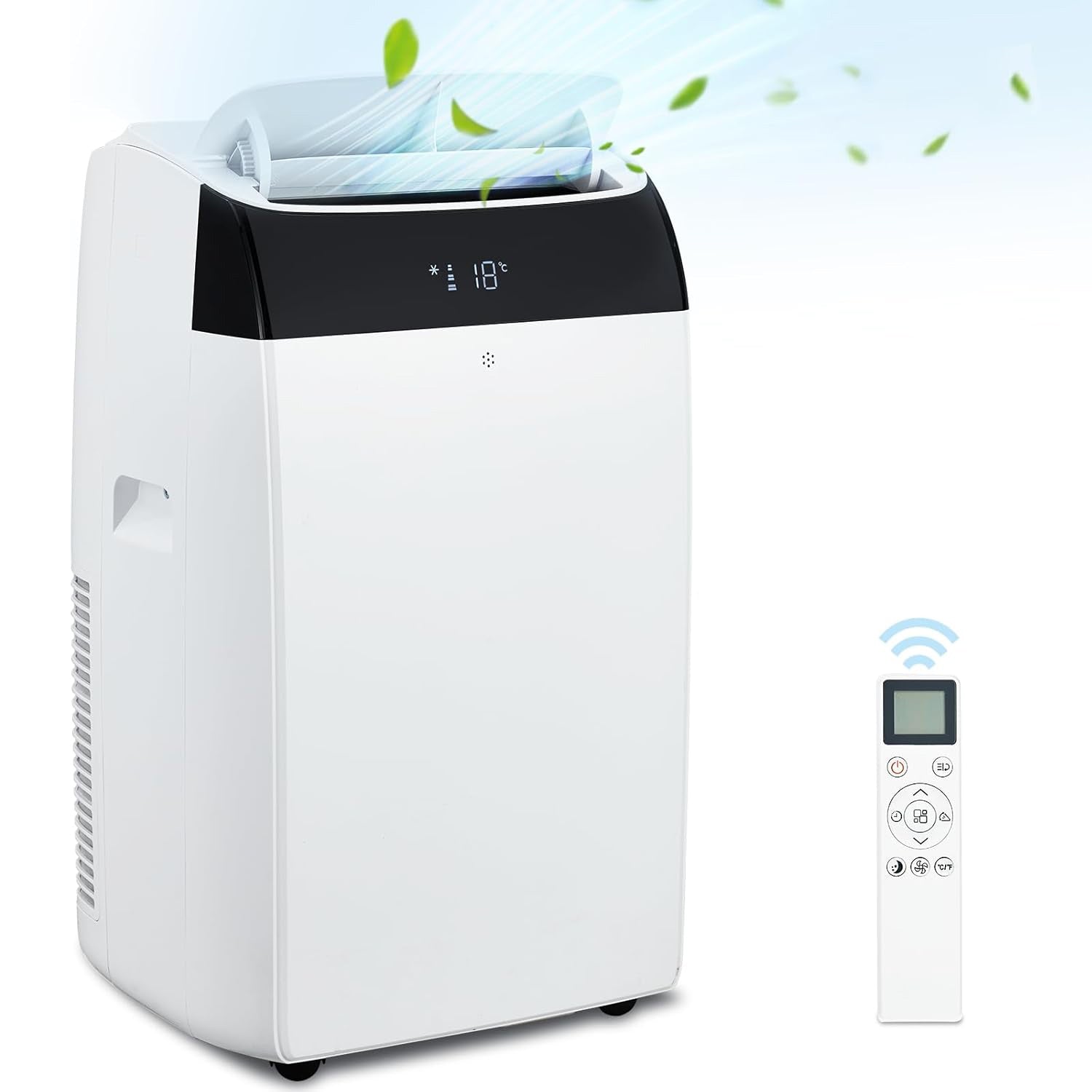 14000 BTU Portable AC with Dehumidifier, Fan and Remote for Large Rooms