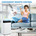 14000 BTU Portable AC with Dehumidifier, Fan and Remote for Large Rooms