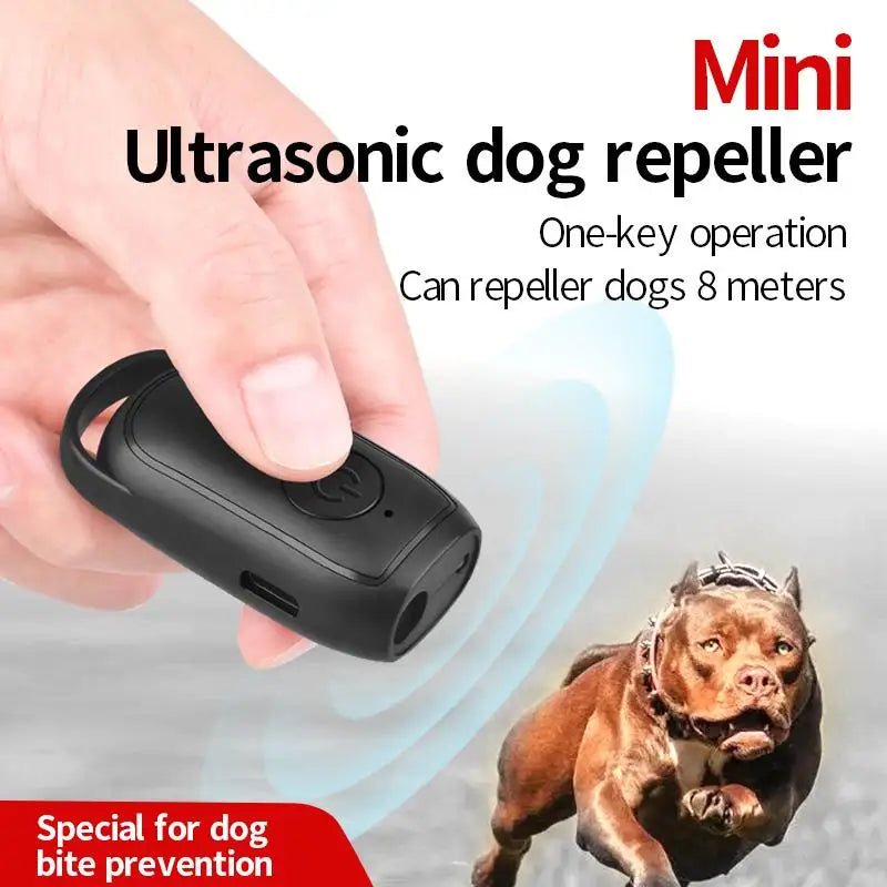 Mini Dog Deterrent, Ultrasonic Dog Repeller with LED | Effective Anti-Barking Training Device for Dogs