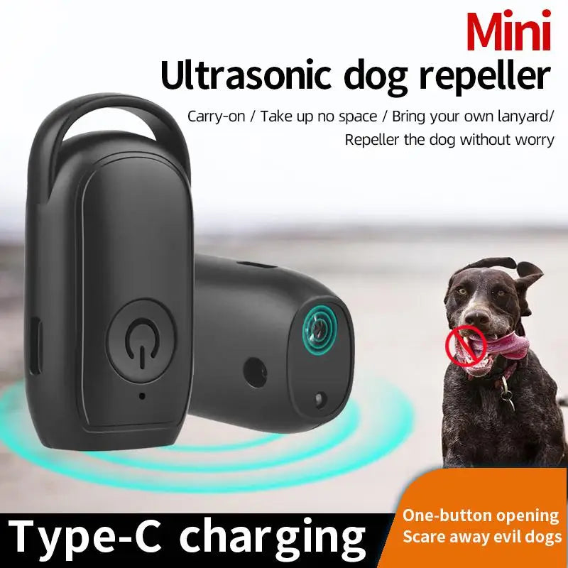 Mini Dog Deterrent, Ultrasonic Dog Repeller with LED | Effective Anti-Barking Training Device for Dogs