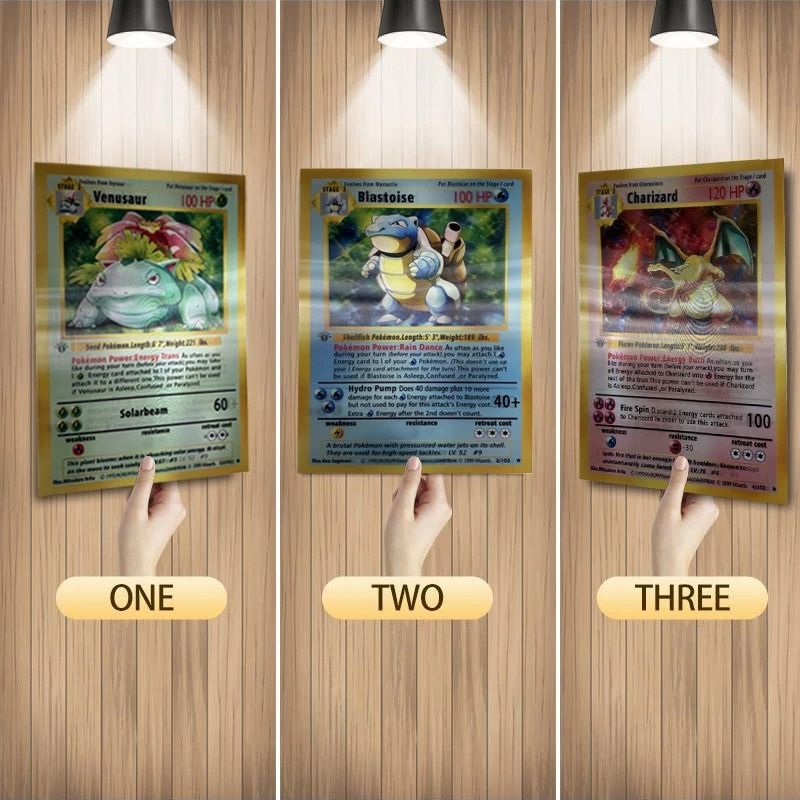 Anime 3D Lenticular Pokemon Poster Charizard/Blastoise/Venusaur Birthday Gifts 3D Flip Picture Room Decoration Art Home