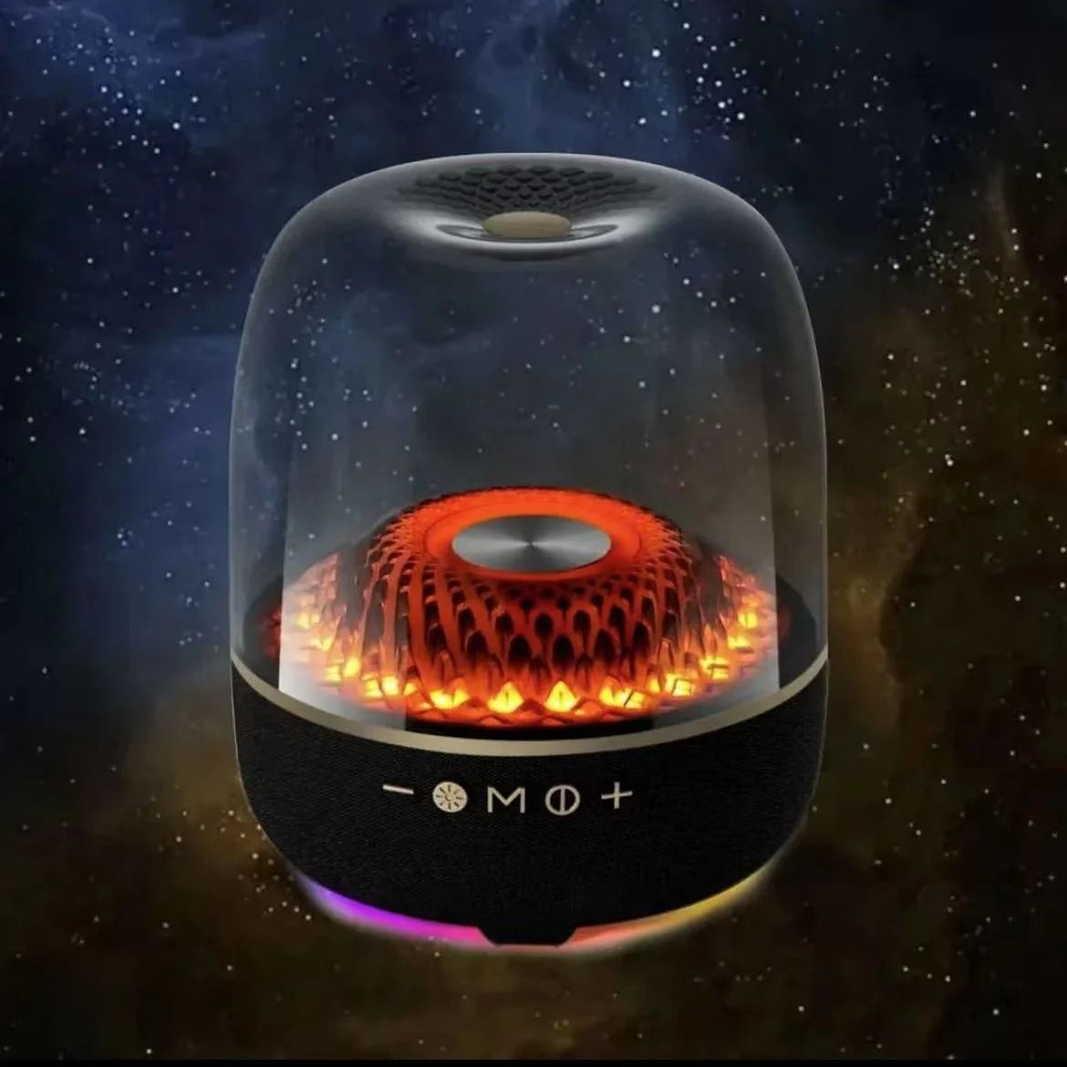 High Power Bass Bluetooth Speaker with 9D Surround Sound and Transparent Design