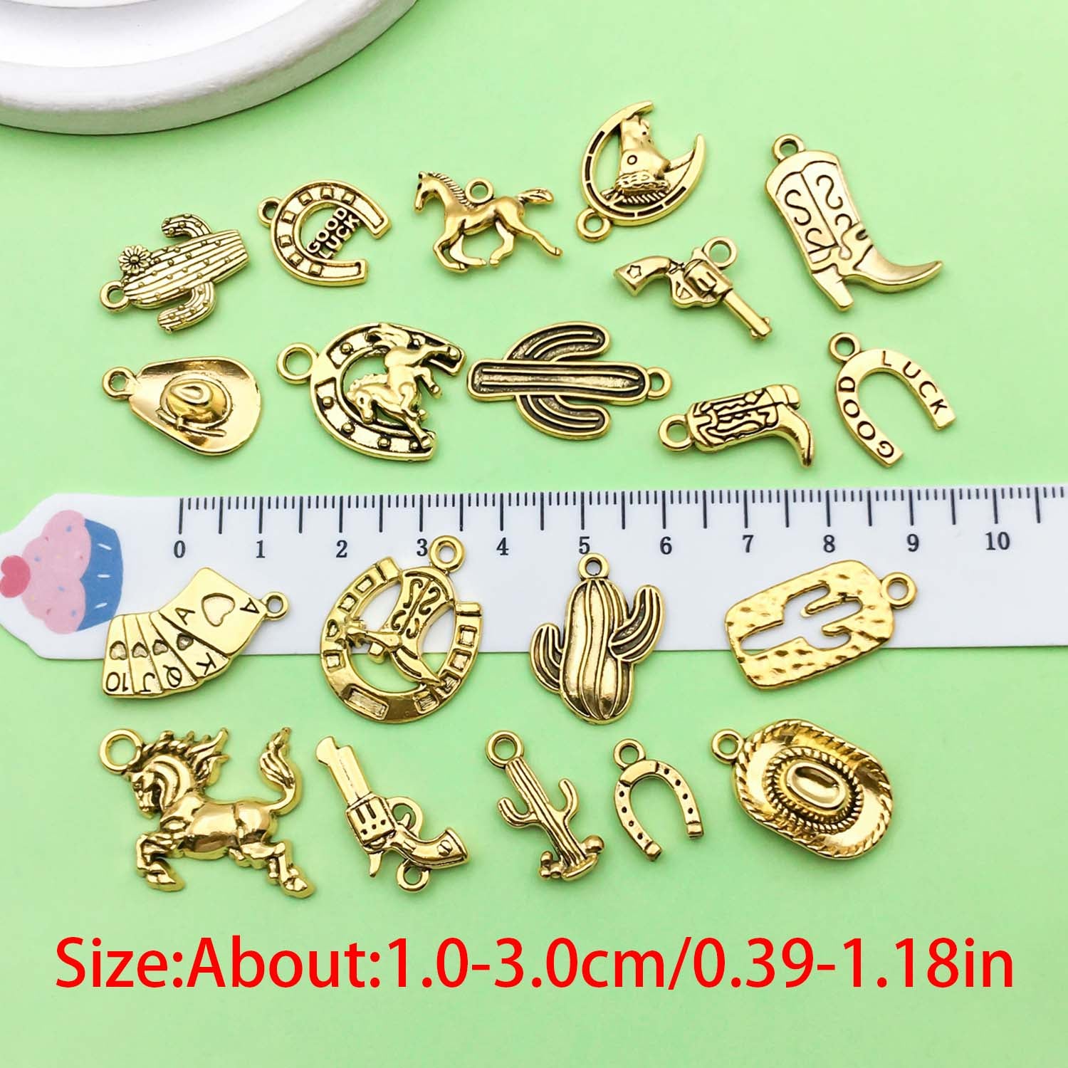 Western Cowboy Charms Set for Jewelry Making, 20Pc Alloy Pendants for Bracelets, Necklaces & Gifts