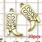 Western Cowboy Charms Set for Jewelry Making, 20Pc Alloy Pendants for Bracelets, Necklaces & Gifts