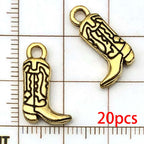 Western Cowboy Charms Set for Jewelry Making, 20Pc Alloy Pendants for Bracelets, Necklaces & Gifts