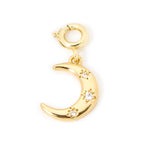 18K Gold Plated Brass Heart Horseshoe Charm with Spring Ring Clasp for DIY Necklace and Bracelet Jewelry