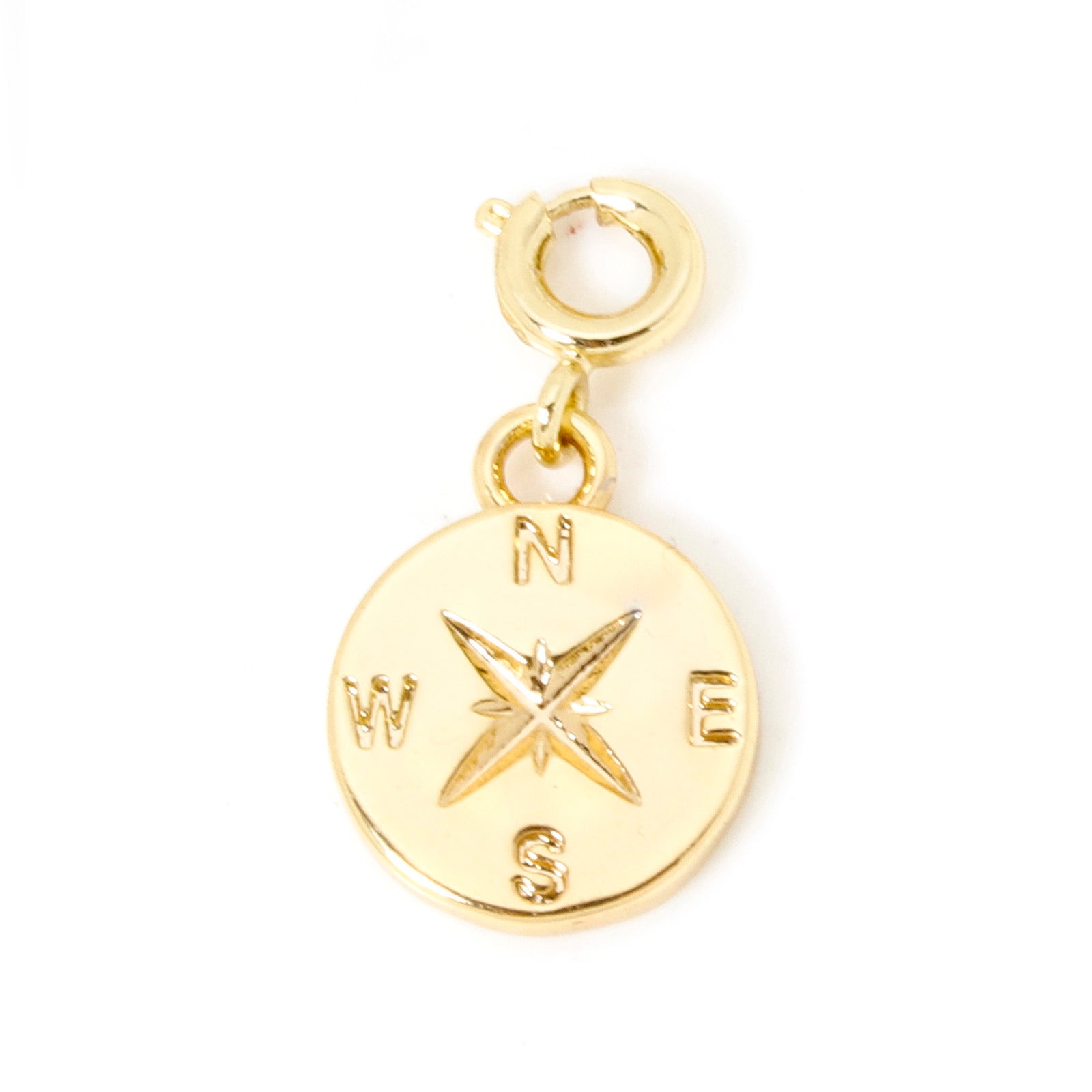 18K Gold Plated Brass Heart Horseshoe Charm with Spring Ring Clasp for DIY Necklace and Bracelet Jewelry