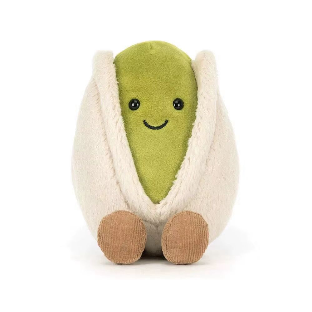 Adorable Stuffed Pistachio Doll by JELLYCAT,12cm Lovely Plushie Toy,Cute Living Room Decoration & Collectible Gift