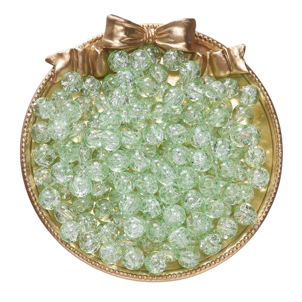 8 mm Glass Crackle Beads for Jewelry Making Sparkling Loose Spacer Beads for Bracelets Necklaces Earrings