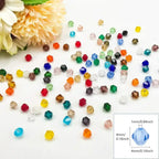 4MM Austria Crystal Bicone Spacer Beads 100PCS for Jewelry Making Bracelets, Necklaces & Earrings