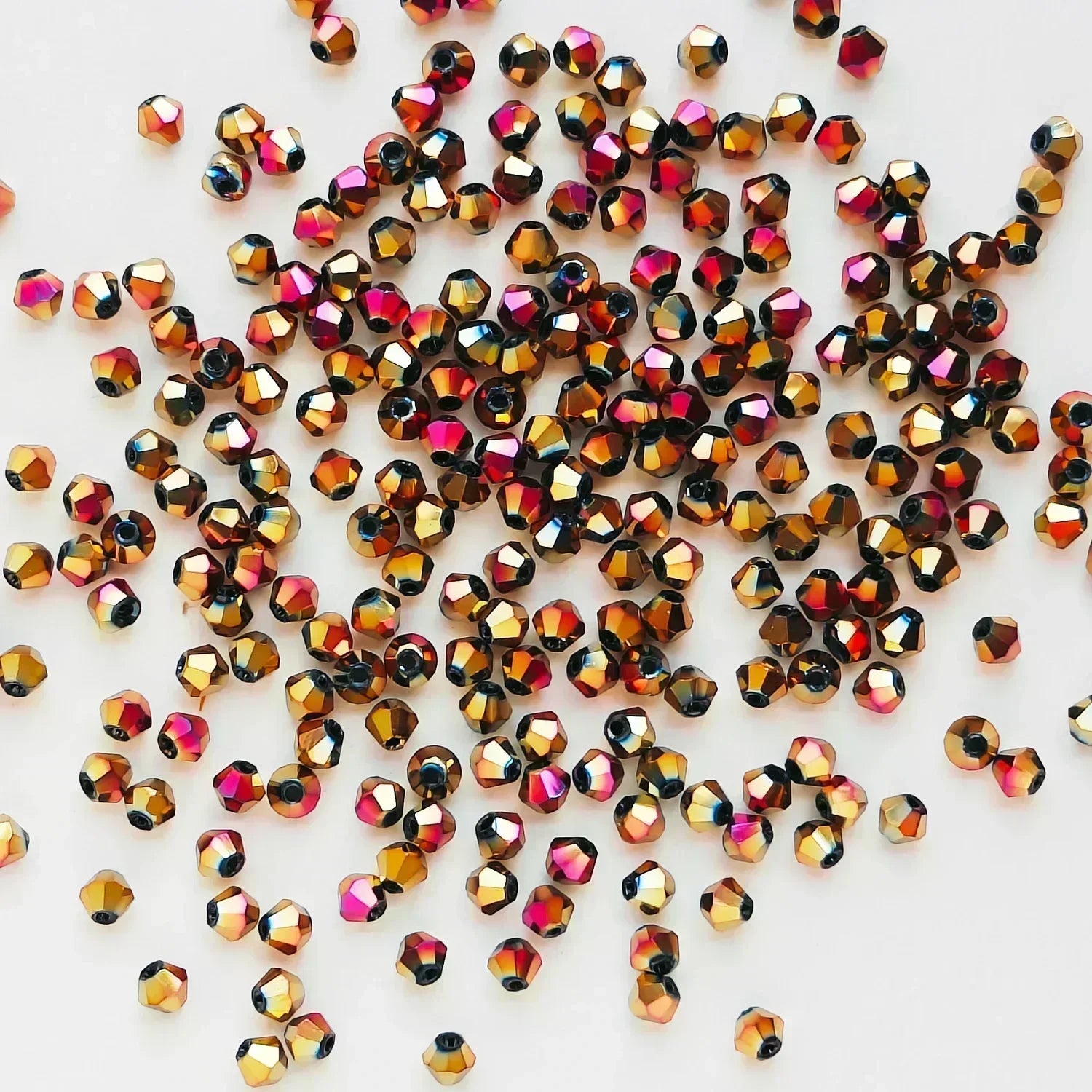 4MM Austria Crystal Bicone Spacer Beads 100PCS for Jewelry Making Bracelets, Necklaces & Earrings