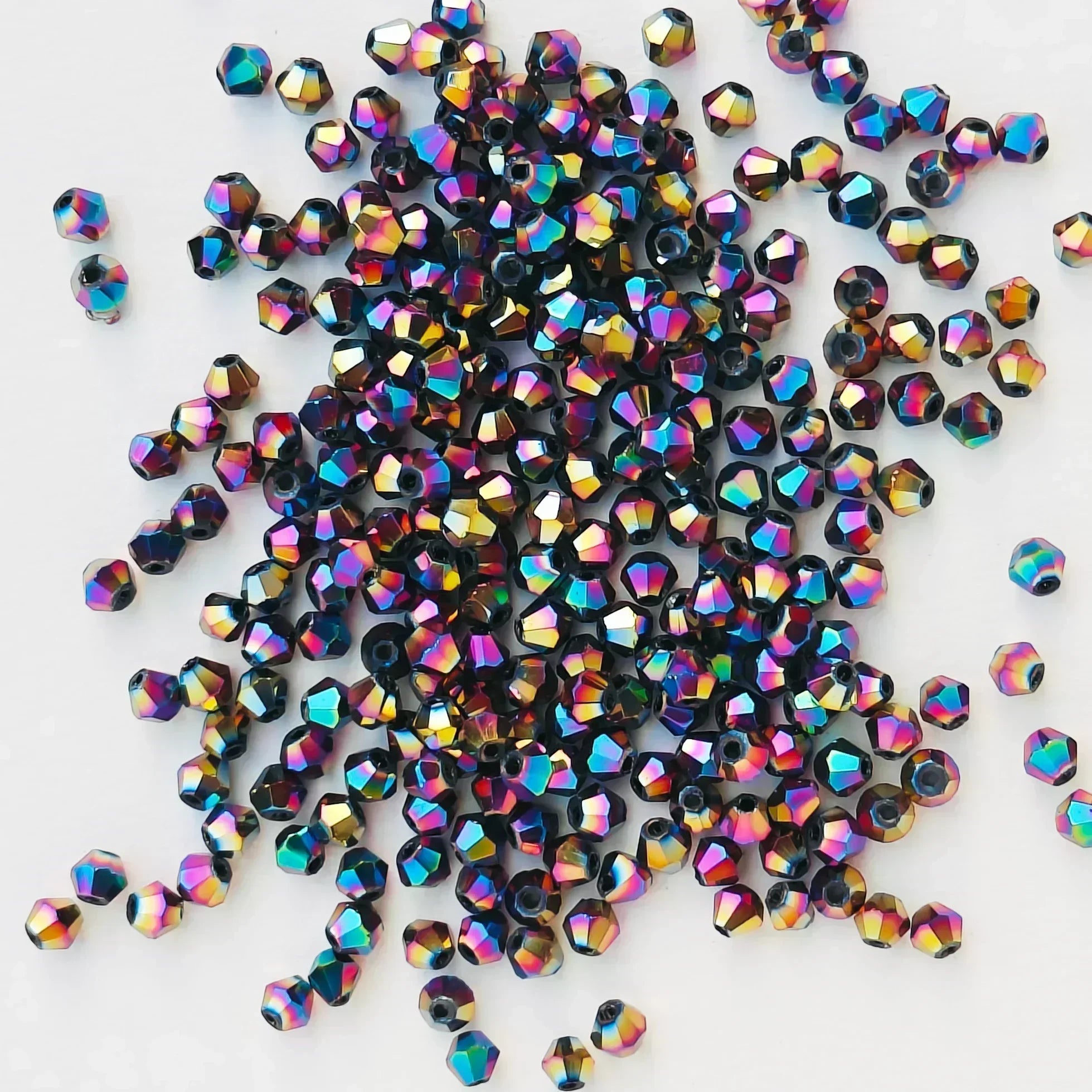4MM Austria Crystal Bicone Spacer Beads 100PCS for Jewelry Making Bracelets, Necklaces & Earrings