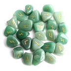 Natural Crystal Rune Stones Set Quartz Agate Crystal Stones for Reiki Healing, Witchcraft, Spiritual Energy & Rune
