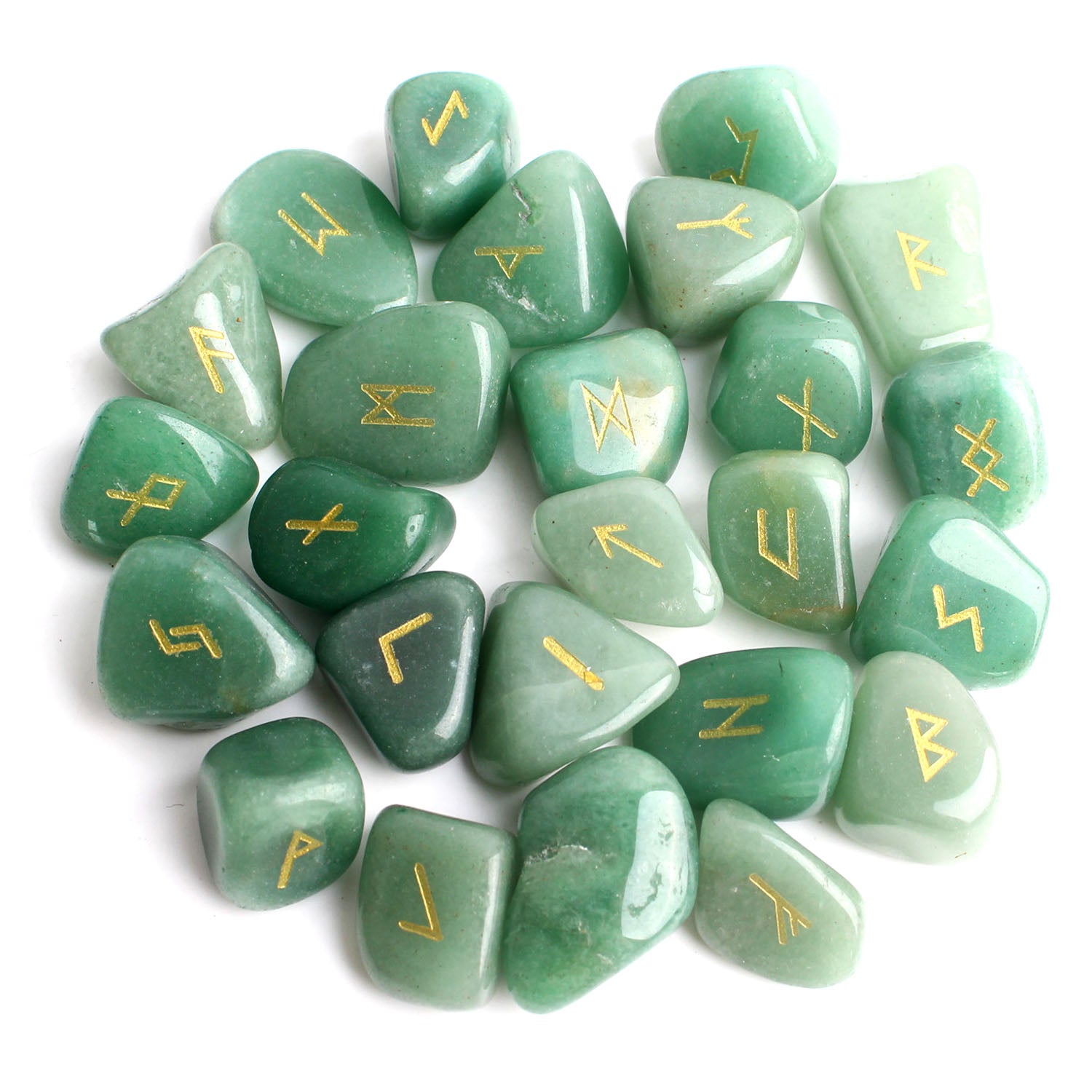 Natural Crystal Rune Stones Set Quartz Agate Crystal Stones for Reiki Healing, Witchcraft, Spiritual Energy & Rune