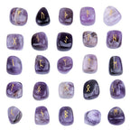 Natural Crystal Rune Stones Set Quartz Agate Crystal Stones for Reiki Healing, Witchcraft, Spiritual Energy & Rune