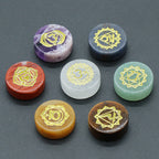 Seven Chakras Natural Crystal Amethyst Sodalite Clear Quartz Reiki Healing Rune Spirit Energy Stones for Yoga