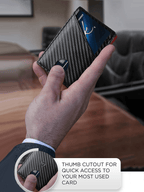 RFID Carbon Fiber Trifold Wallet for Men Ultra Thin Front Pocket Design