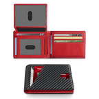 RFID Carbon Fiber Trifold Wallet for Men Ultra Thin Front Pocket Design