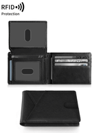 RFID Carbon Fiber Trifold Wallet for Men Ultra Thin Front Pocket Design