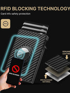 YATBEST Mens Card Bag RFID Wallet with AirTag Slot