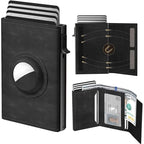 YATBEST Mens Card Bag RFID Wallet with AirTag Slot
