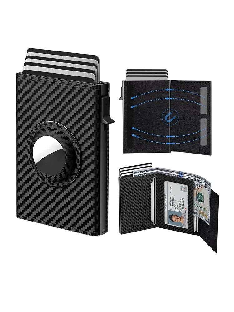 YATBEST Mens Card Bag RFID Wallet with AirTag Slot
