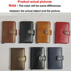 Carbon Fiber Credit Card Holder Wallet RFID Smart Metal Pop Up Wallet
