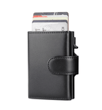 Mens RFID Leather Wallet Slim Trifold Card Holder with Coin Pocket