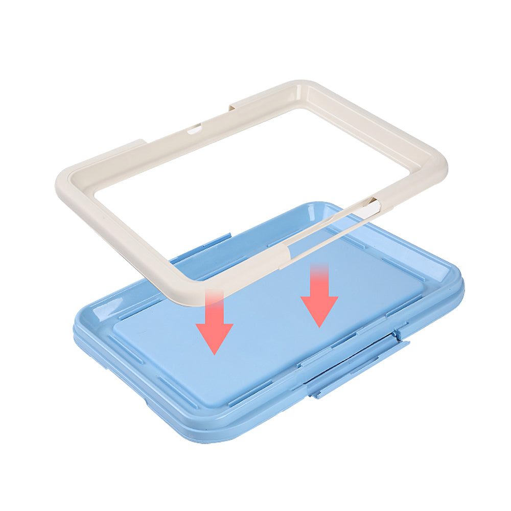 Portable Dog Training Toilet, Indoor Potty for Small Dogs & Cats with Puppy Pad Holder, 47cm Tray for Puppy Pad Training