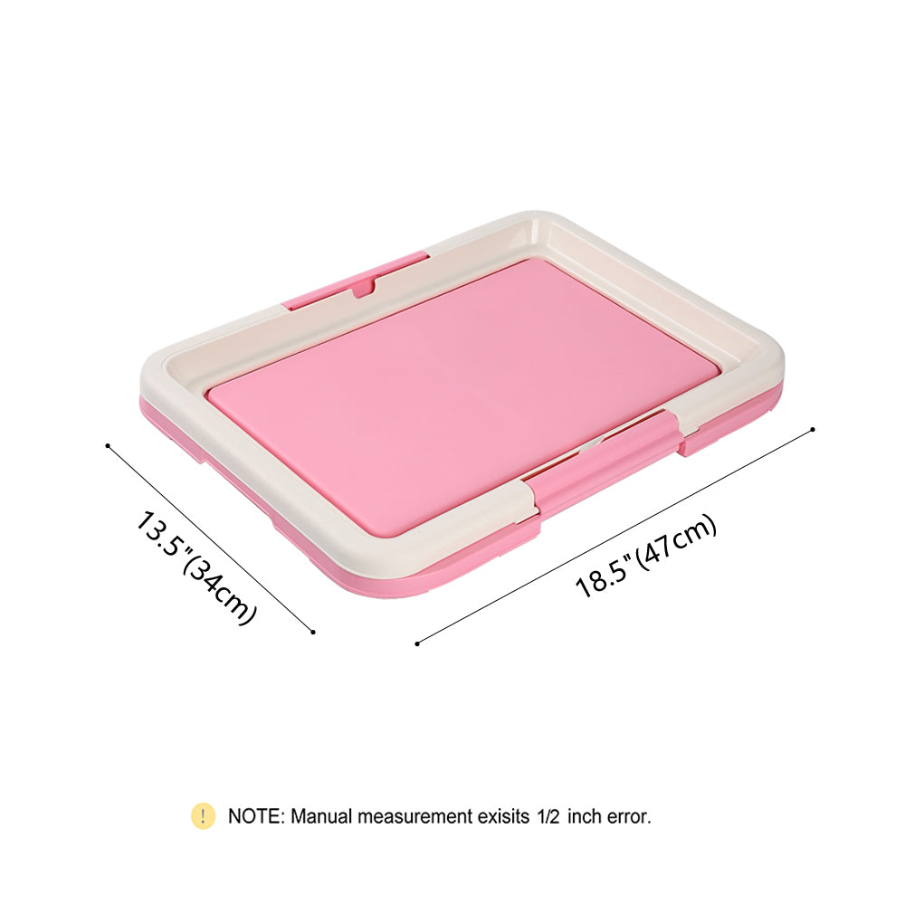 Portable Dog Training Toilet, Indoor Potty for Small Dogs & Cats with Puppy Pad Holder, 47cm Tray for Puppy Pad Training