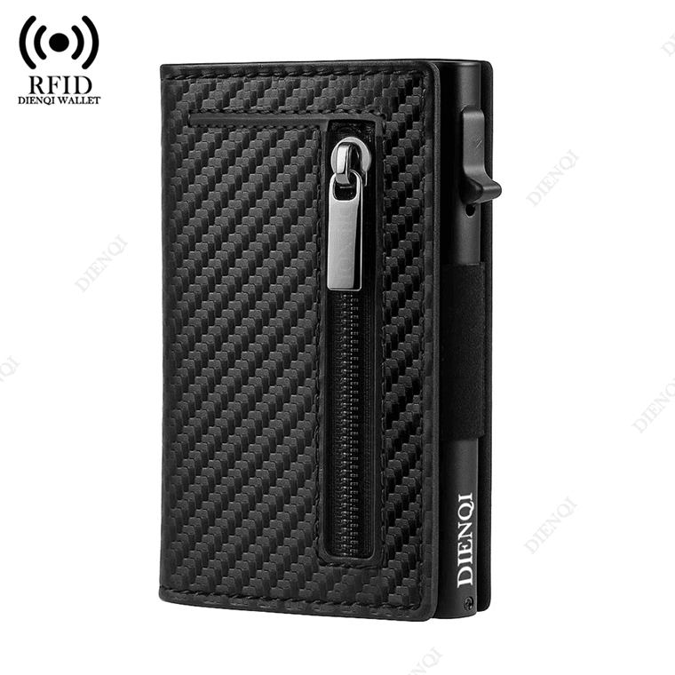 Slim RFID Blocking Metal Wallet Minimalist Credit Card Holder for Men
