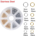 Jewelry Making Kit with Stainless Steel Jump Rings Clasps and Earring Hooks
