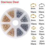 Jewelry Making Kit with Stainless Steel Jump Rings Clasps and Earring Hooks