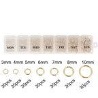 Jewelry Making Kit with Stainless Steel Jump Rings Clasps and Earring Hooks