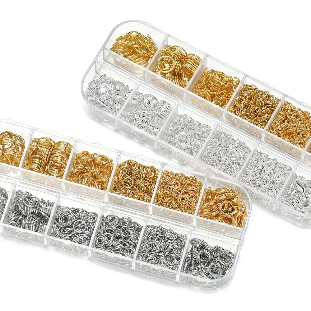 Jewelry Findings Kit 930pcs with Jump Rings Clasps Hooks Pliers Tweezers