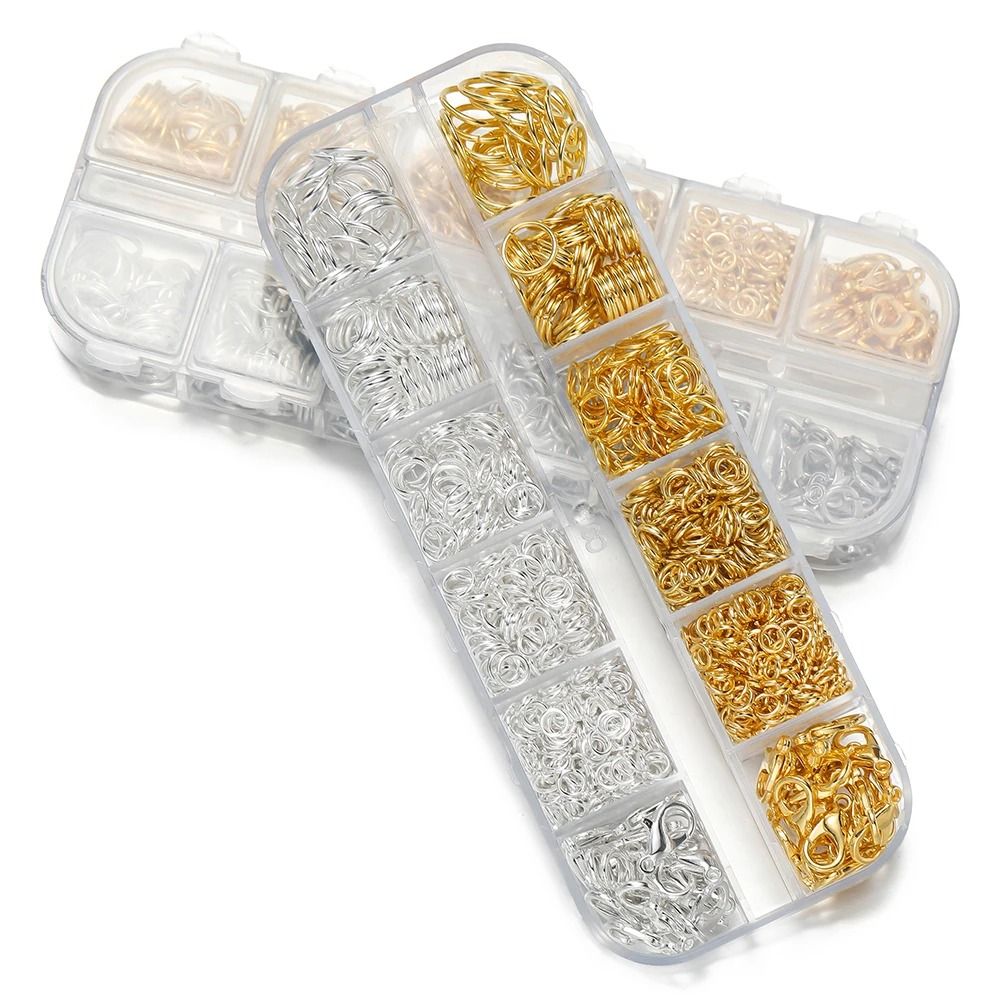Jewelry Findings Kit 930pcs with Jump Rings Clasps Hooks Pliers Tweezers